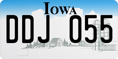 IA license plate DDJ055