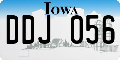 IA license plate DDJ056