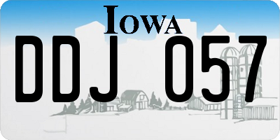 IA license plate DDJ057