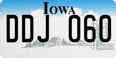 IA license plate DDJ060