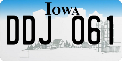 IA license plate DDJ061
