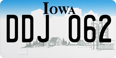 IA license plate DDJ062