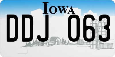 IA license plate DDJ063