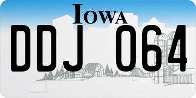 IA license plate DDJ064