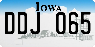 IA license plate DDJ065