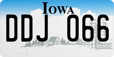 IA license plate DDJ066