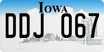 IA license plate DDJ067