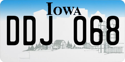 IA license plate DDJ068