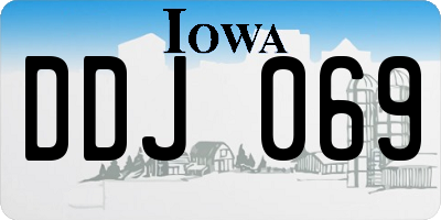 IA license plate DDJ069