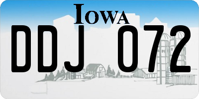 IA license plate DDJ072
