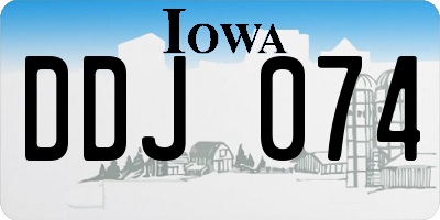 IA license plate DDJ074