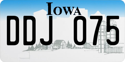 IA license plate DDJ075