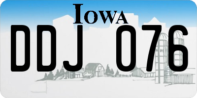 IA license plate DDJ076