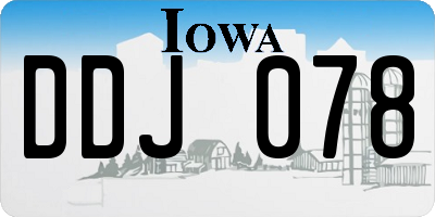 IA license plate DDJ078
