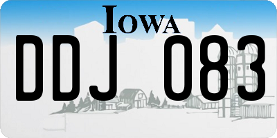 IA license plate DDJ083