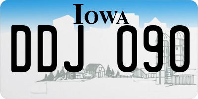 IA license plate DDJ090