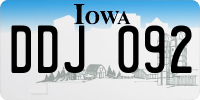 IA license plate DDJ092