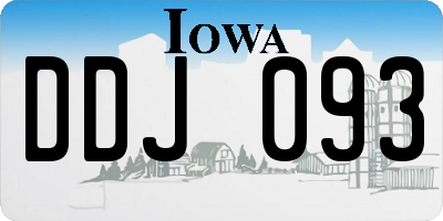 IA license plate DDJ093