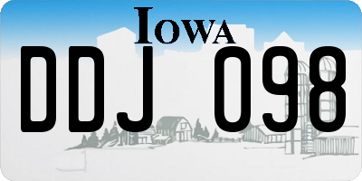 IA license plate DDJ098