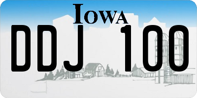 IA license plate DDJ100
