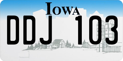 IA license plate DDJ103