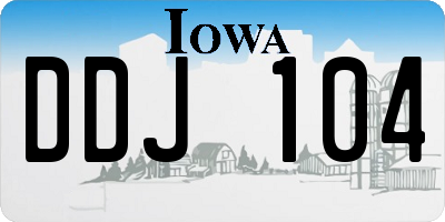 IA license plate DDJ104