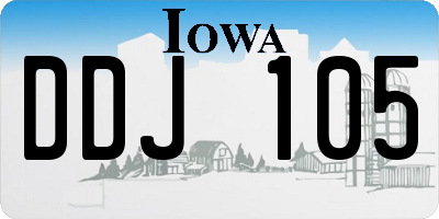 IA license plate DDJ105