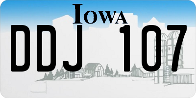 IA license plate DDJ107