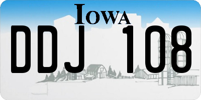 IA license plate DDJ108