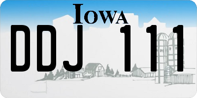 IA license plate DDJ111