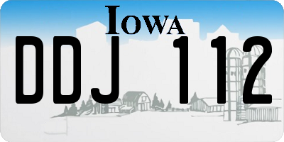 IA license plate DDJ112