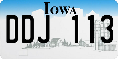 IA license plate DDJ113