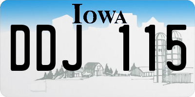 IA license plate DDJ115