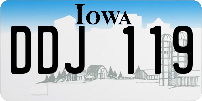 IA license plate DDJ119
