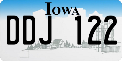 IA license plate DDJ122