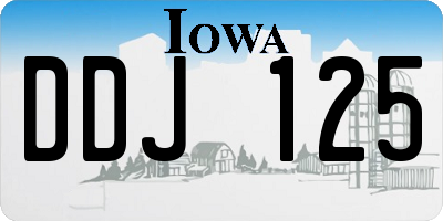 IA license plate DDJ125