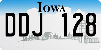 IA license plate DDJ128