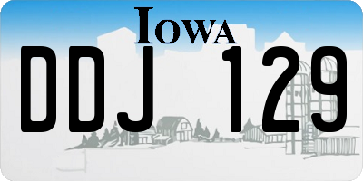IA license plate DDJ129