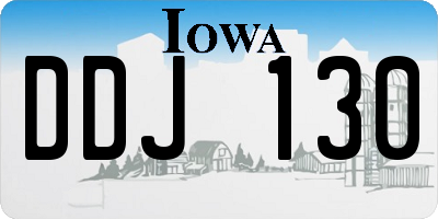 IA license plate DDJ130
