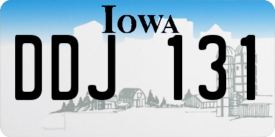 IA license plate DDJ131