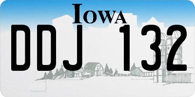 IA license plate DDJ132