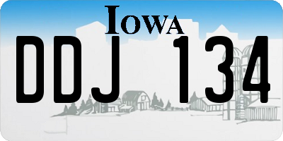 IA license plate DDJ134