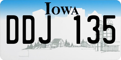 IA license plate DDJ135