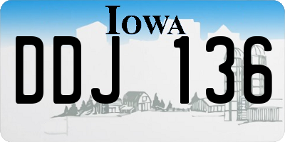 IA license plate DDJ136