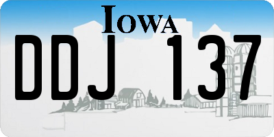 IA license plate DDJ137