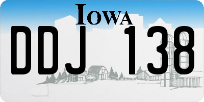 IA license plate DDJ138