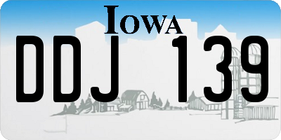 IA license plate DDJ139