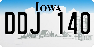 IA license plate DDJ140