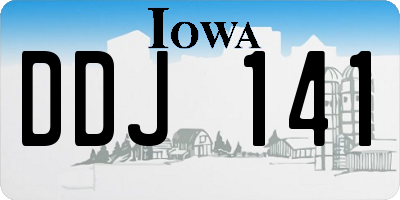 IA license plate DDJ141