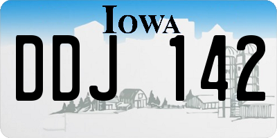 IA license plate DDJ142